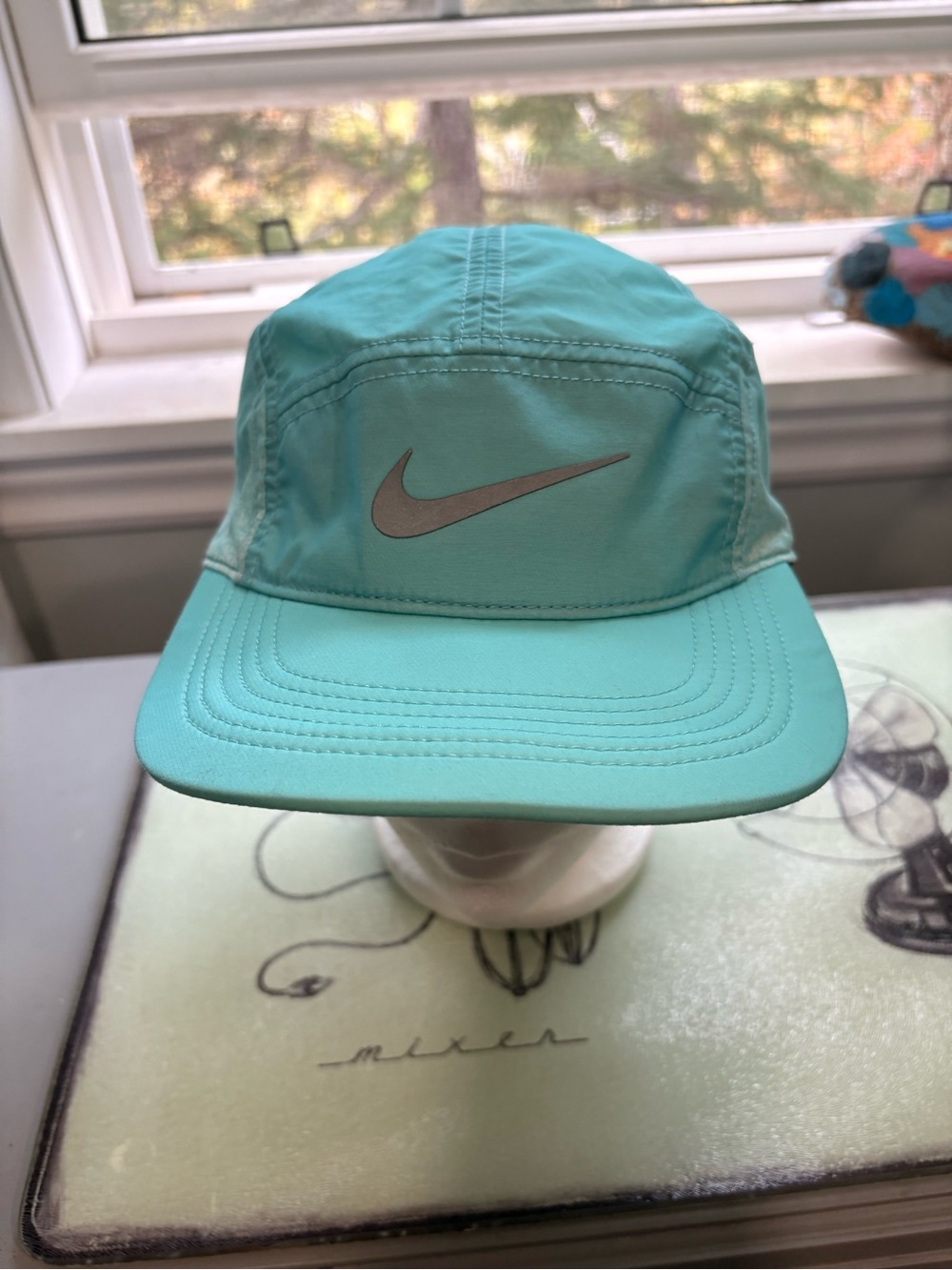 Nike AW84 Aqua Performance Cap with Silver Swoosh Mens or Women’s
